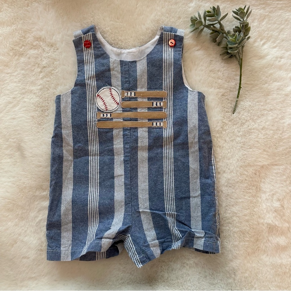 Good Lad | EUC - Baseball Appliqué Jon Jon - Size 12 Months